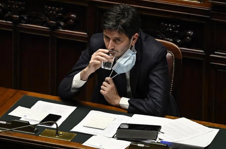 Roberto Speranza, minister of Health, delivers a speech at the Chamber of Deputies to illustrate the new Council of Ministerà•s decree about anti Covid measures, Rome, Italy, 14 July 2020. ANSA/RICCARDO ANTIMIANI