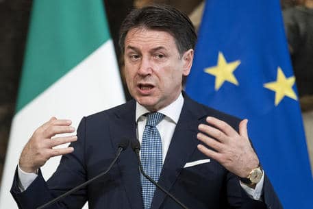 Italian Prime Minister Giuseppe Conte during a press conference after receiving the President of the Swiss Confederation Simonetta Sommaruga, Chigi Palace in Rome, 29 September 2020. ROBERTO MONALDO/POOL LAPRESSE/ANSA