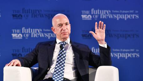 Jeff Bezos, Founder of Amazon, during the meeting 'The Future of Newspapers' with the leading world players in the information industry, on the occasion of the 150 years of Italian newspaper 
