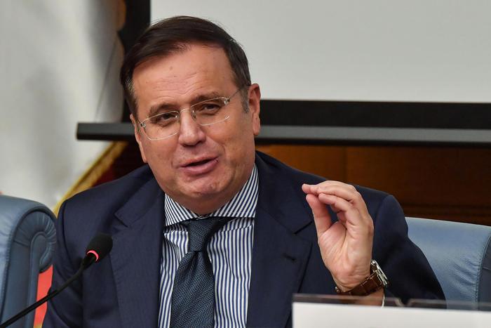 Il presidente Antitrust Roberto Rustichelli, durante il convegno convegno