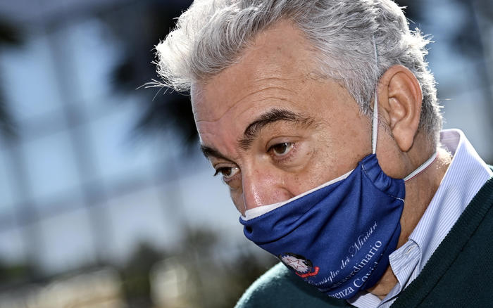 Italy's COVID emergency commissioner Domenico Arcuri leaves at the end of the coordination meeting between the Government and the Regions about the anti-Covid measures, in Rome, Italy, 17 october 2020. The COVID-19 pandemic is in an 