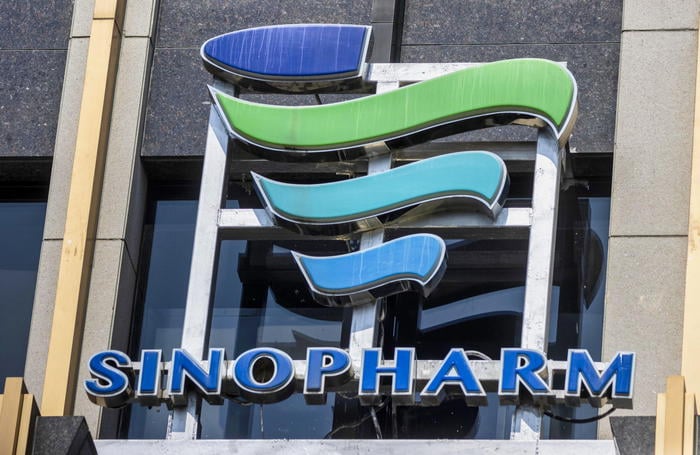 A Sinopharm company logo is displayed at the company's headquarters in Shanghai, China, 25 August 2020 (issued 27 August 2020). ANSA/ALEX PLAVEVSKI