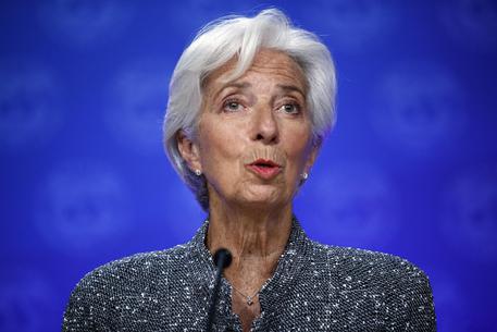 epa07720952 (FILE) - International Monetary Fund Managing Director Christine Lagarde delivers remarks during a press conference on the US economy at the International Monetary Fund headquarters in Washington, DC, USA, 06 June 2019 (reissued 16 July 2019). Reports on 16 July 2019 state Christine Lagarde, chief of International Monetary Fund, IMF, has  announced her resignation from IMF as of 12 September 2019. Lagarde said in a statement 'With greater clarity now on the process for my nomination as ECB President and the time it will take, I have made this decision in the best interest of the Fund'.  EPA/SHAWN THEW