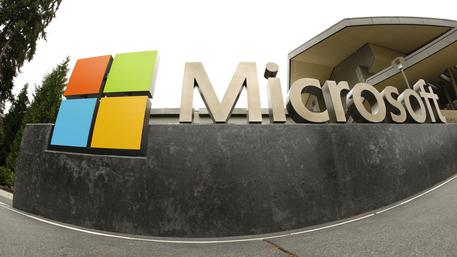 FILE - This July 3, 2014, file photo, shows the Microsoft Corp. logo outside the Microsoft Visitor Center in Redmond, Wash.
(ANSA/AP Photo Ted S. Warren, File)