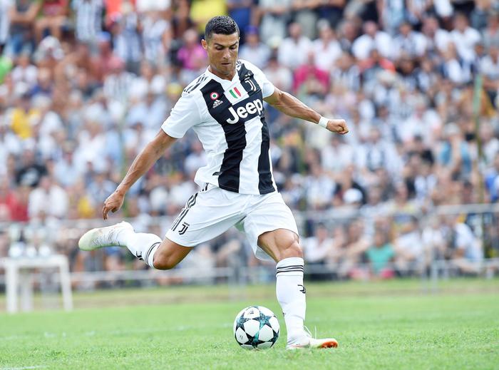 Portoguese forward of Juventus Fc, Cristiano Ronaldo, during a soccer friendly match against Juventus B at Villar Perosa, 12 August 2018. 
ANSA/ALESSANDRO DI MARCO