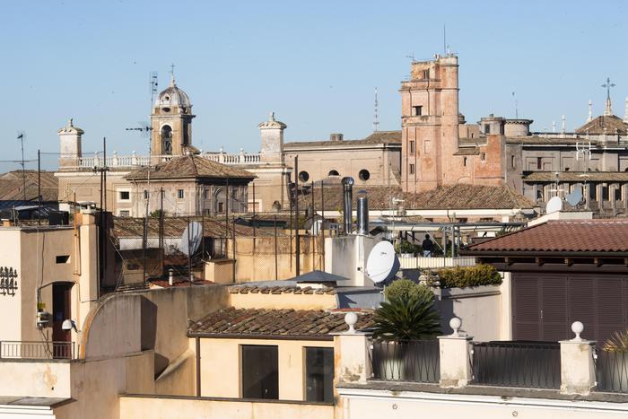I tetti di Roma, 4 dicembre 2019. ANSA/CLAUDIO PERI