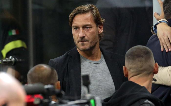 Former Italian soccer player Francesco Totti prior the Italian serie A soccer match between FC Inter and Juventus FC at Giuseppe Meazza stadium in Milan, 6 October 2019. ANSA / MATTEO BAZZI