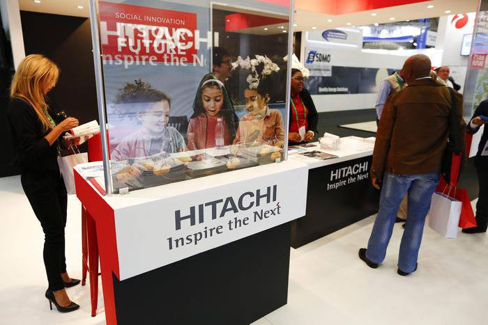 epa05314227 Delegates attend the Hitachi exhibit during the African Utility Week and Clean Power Africa conference in Cape Town, South Africa 18 May 2016. The 16th annual African Utility Week and Clean Power Africa conference is the only global meeting place, conference and trade exhibition for African power and water utility professionals offering unique networking opportunities for engineers, stakeholders and solution providers.  EPA/NIC BOTHMA