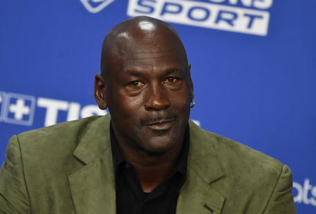 epa08457555 (FILE) - Charlotte Hornets owner and former NBA star Michael Jordan attends a press conference before the NBA basketball game between the Charlotte Hornets and the Milwaukee Bucks in Paris, France, 24 January 2020 (re-issued on 01 June 2020). Michael Jordan condemned 'ingrained racism' in the United States in a statement on the death of George Floyd released on 31 May 2020.  EPA/JULIEN DE ROSA *** Local Caption *** 55807319