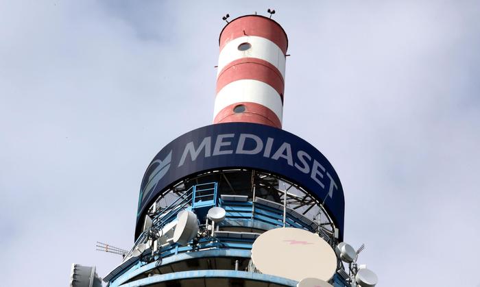La torre dei ripetitori Mediaset nella sede del gruppo a Cologno Monzese, 4 settembre 2019.
ANSA / MATTEO BAZZI
