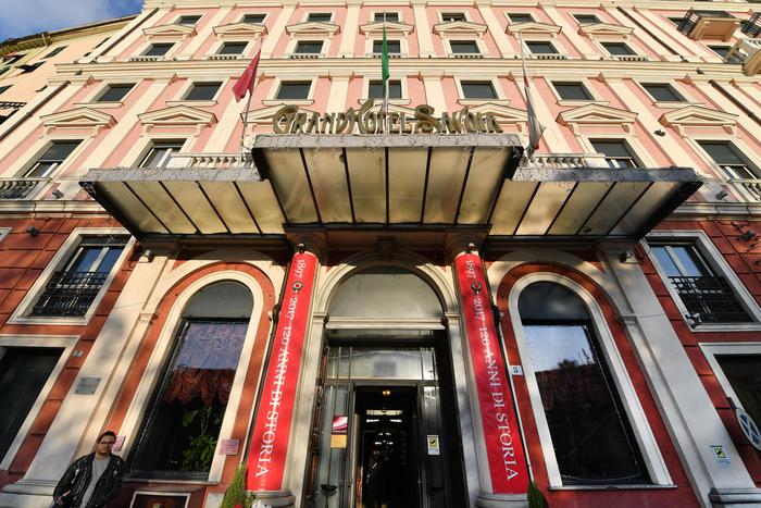 Una veduta del Grand Hotel Savoia di Genova, 120 anni di storia, uno degli alberghi 5 stelle più antichi d'Italia. 23 novembre 2017 a Genova
ANSA/LUCA ZENNARO