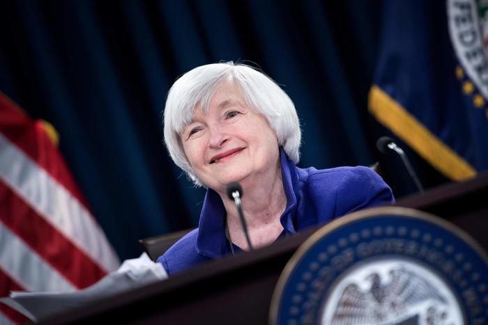 (FILES) In this file photo taken on December 13, 2017 Federal Reserve Board Chair Janet Yellen speaks during a briefing at the US Federal Reserve in Washington, DC.. - President-elect Joe Biden will nominate former Federal Reserve Chair Janet Yellen to head the US Treasury, a financial source with knowledge of the incoming administration's decision said November 23, 2020.
If confirmed by the Senate, the 74-year-old would make history as the first female head of the department, and be tasked with steering the world's largest economy as it struggles with mass layoffs and a sharp growth slowdown caused by the Covid-19 pandemic. (Photo by Brendan Smialowski / AFP)