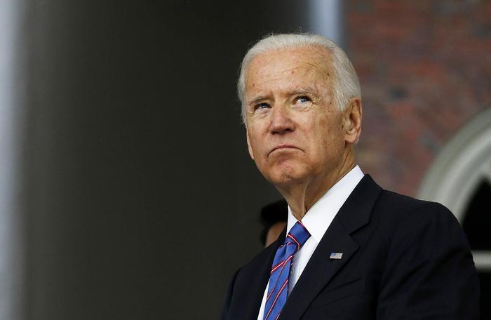epa07118855 (FILE) - Former US Vice President Joe Biden stands on stage after delivering the Class Day address at Harvard University in Cambridge, Massachusetts, USA, 24 May 2017 (reissued 25 October 2018). According to reports, a suspicious package addressed to Biden was intercepted in Delaware. The incident comes after similar packages that contained crude pipe bombs were sent to CNN's offices, Bill and Hillary Clinton's home and Barack Obama's office.  EPA/LISA HORNAK