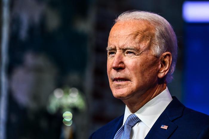US President-elect Joe Biden speaks during a cabinet announcement event in Wilmington, Delaware, on November 24, 2020. - US President-elect Joe Biden introduced November 24, 2020 a seasoned national security team he said was prepared to resume US leadership of the world after the departure of President Donald Trump. 