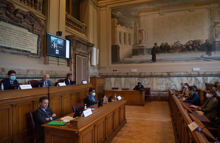Panoramica del Parlamentino del CNEL, nel corso dellà•evento à’I cantieri per la sanitÂˆ del futuroà“  a Roma, 22 giugno 2021.   MAURIZIO BRAMBATTI/ANSA
