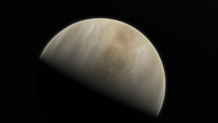 This artistic impression depicts our Solar System neighbour Venus, where scientists have confirmed the detection of phosphine molecules. The molecules were detected in the Venusian high clouds in data from the James Clerk Maxwell Telescope and the Atacama Large Millimeter/submillimeter Array, in which ESO is a partner.Â  Astronomers have speculated for decades that life could exist in Venusâ€™s high clouds. The detection of phosphine could point to such extra-terrestrial â€œaerialâ€ life.