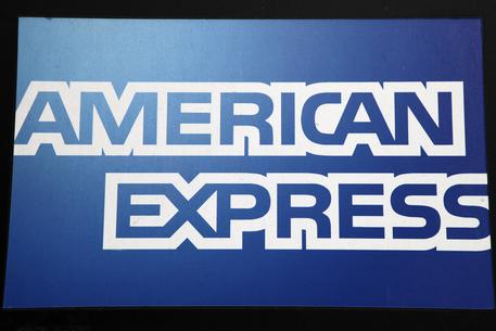 FILE - This Jan. 21, 2015, file photo, shows a sign for American Express outside a New York business. American Express Co. reports financial results, Wednesday, July 19, 2017. (ANSA/AP Photo/Mark Lennihan, File) [CopyrightNotice: Copyright 2016 The Associated Press. All rights reserved. This material may not be published, broadcast, rewritten or redistribu]