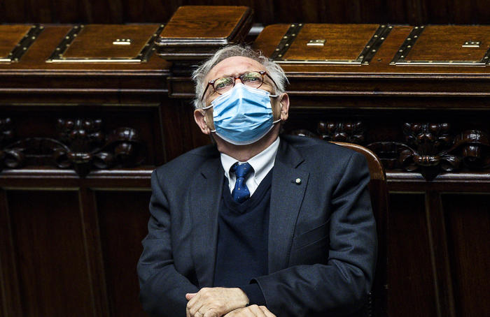 Italian Minister of Education, Patrizio Bianchi, during question time at the Lower House of Parliament, Rome, Italy, 24 March 2021. ANSA/ANGELO CARCONI
