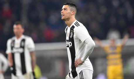 Juventus' Cristiano Ronaldo reacts during the Italian Serie A soccer match Juventus FC vs Parma Calcio at the Allianz stadium in Turin, Italy, 02 February 2019.
ANSA/ALESSANDRO DI MARCO