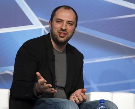 epa04098791 WhatsApp message app's co-founder, Jan Koum, delivers a speech as he takes part in a debate held in the sidelines of Mobile World Congress in Barcelona, northeastern Spain, 24 February 2014. Koum announced WhatsApp will introduce voice calls in the year's second quarter. Mobile World Congress, the world's most important exhibition in the mobile industry, will gather from 24 to 27 February around 1,700 exhibitors from 205 countries from around the world.  EPA/ALBERTO ESTEVEZ