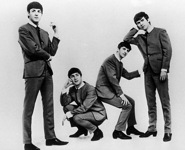 Una foto d' archivio dei Beatles: da sinistra, Paul Mc Carrtney, John Lennon, Ringo Star e George harrison. ANSA