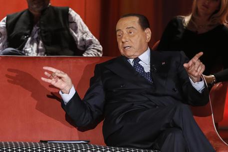 Il presidente di Forza Italia Silvio Berlusconi ospite della trasmissione televisiva ''Maurizio Costanzo Show'', Roma, 12 novembre 2019. ANSA/FABIO FRUSTACI