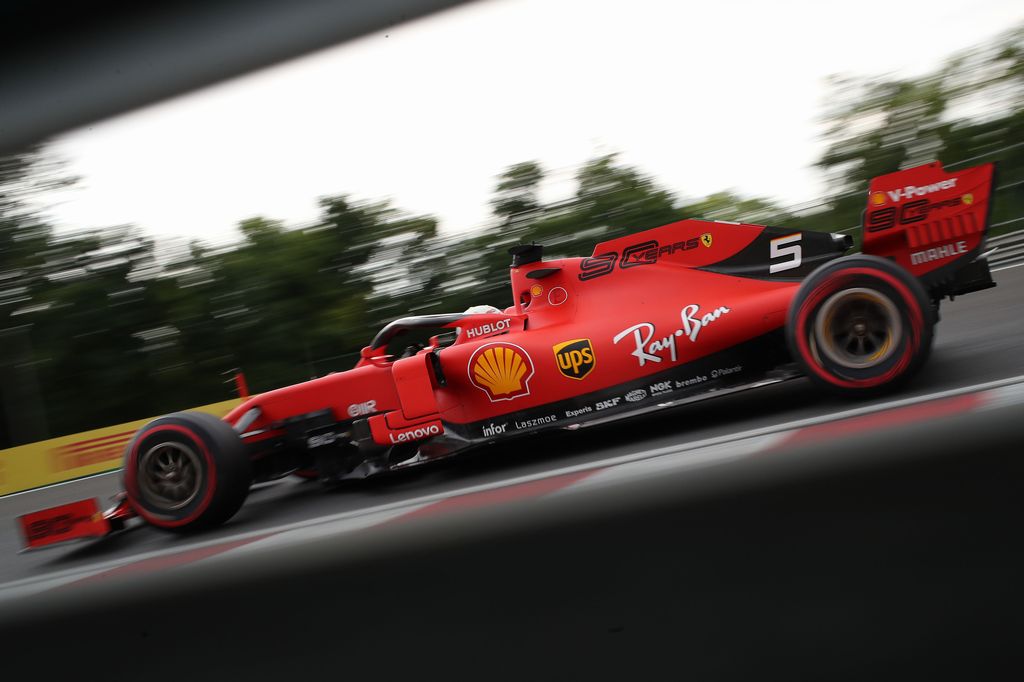Foto IPP/Enrico SchiaviBudapest 02-08-2019Formula 1 F1 Gran Premio GP di Ungheria 2019FP1nella foto: Sebastian Vettel - Ferrari