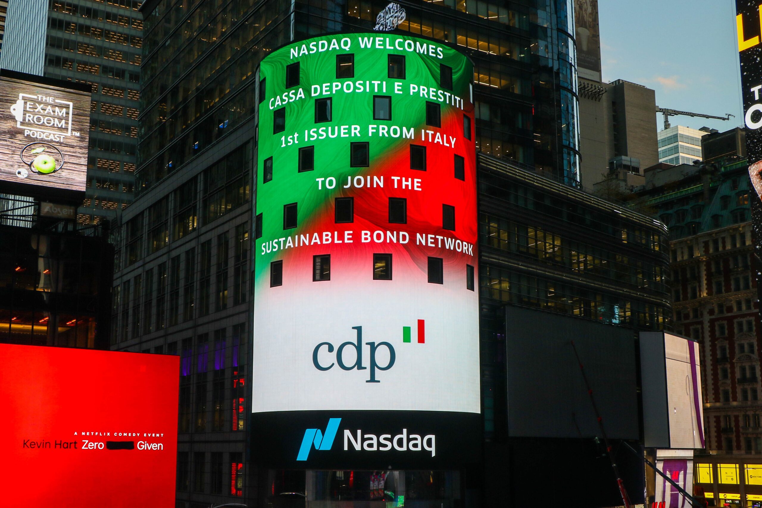 CDP è la prima istituzione italiana ad aderire al Nasdaq Sustainable Bond Network