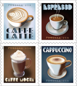 Usa, i nuovi francobolli sul caffè che celebrano l’Italia