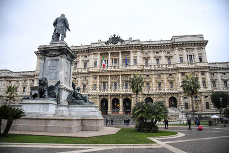 Esterno del Palazzo di Giustizia, sede della  Corte suprema di cassazione, durante la cerimonia per l'apertura dell'anno giudiziario 2021, Roma 29 gennaio 2021.