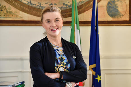 Il Segretario Generale della Farnesina, Elisabetta Belloni, nel suo ufficio presso il ministero degli Esteri, Roma, 27 novembre 2020.