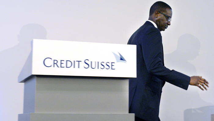 epa08199737 (FILE) Tidjane Thiam, CEO of Swiss bank Credit Suisse, speaks during a press conference in Zurich, Switzerland, 21 October 2015 (reissued 07 February 2020). Credit Suisse's chief executive Tidjane Thiam has resigned amid a power struggle which followed a spying scandal at the bank, according to media reports 07 February 2020.  EPA/WALTER BIERI
