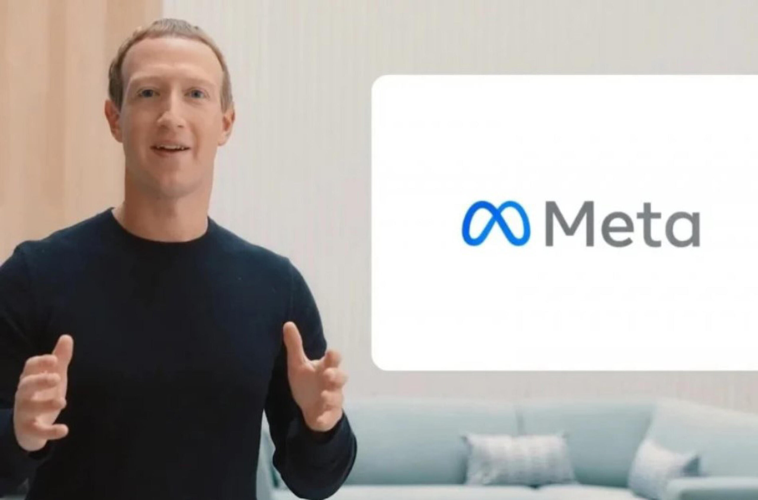 Mark Zuckerberg annuncia il cambio di nome di Facebook, che da oggi è Meta, 28 ottobre 2021.