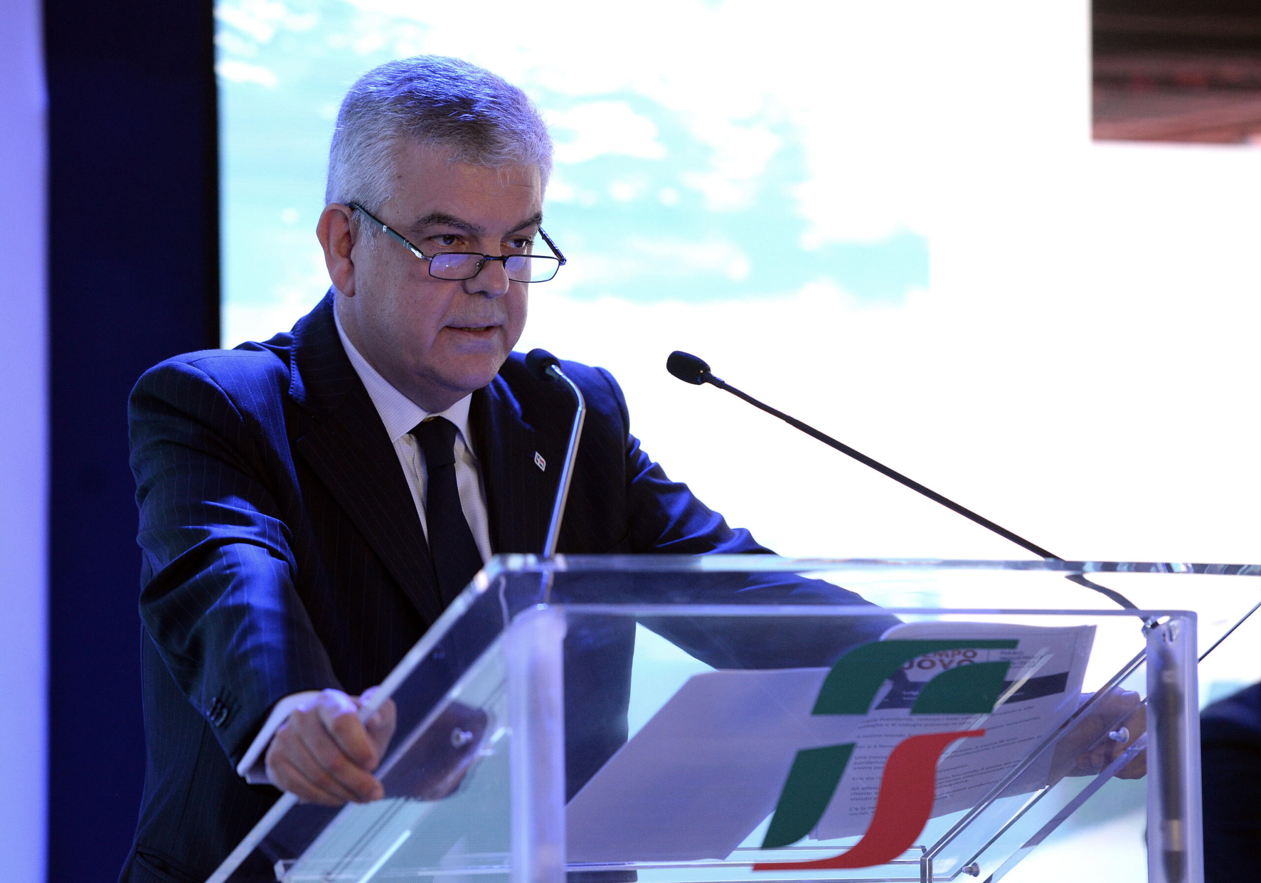 L'Amministratore Delegato di FS Luigi Ferraris alla presentazione del piano industriale 2022/2031 del Gruppo Ferrovie dello Stato