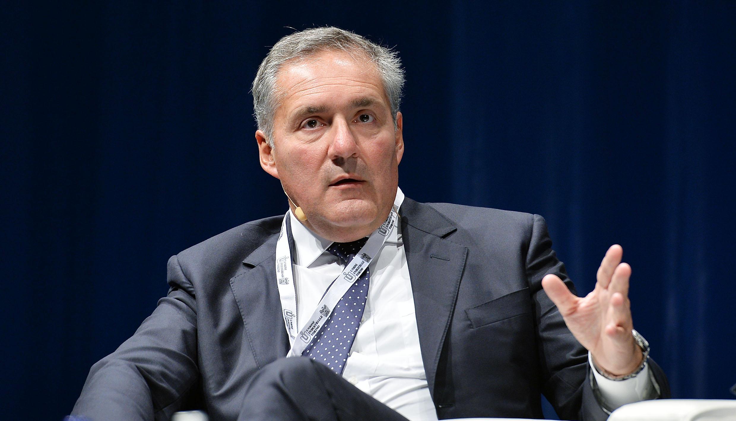 Alfredo Altavilla, chief operating officer Europe, Africa and Middle East di Fca, durante l'assemblea dell'Unione industriale di Torino