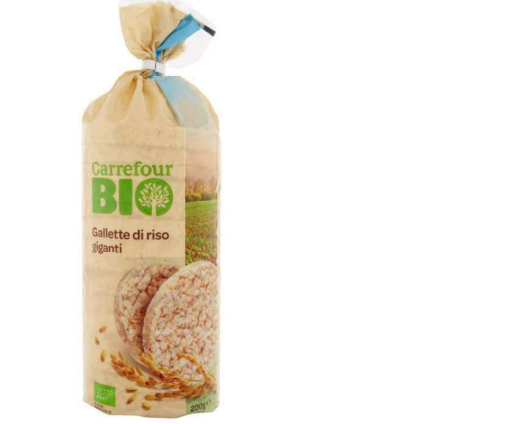 Carrefour ritira lotti di gallette di riso giganti: “Presenza microtossine”