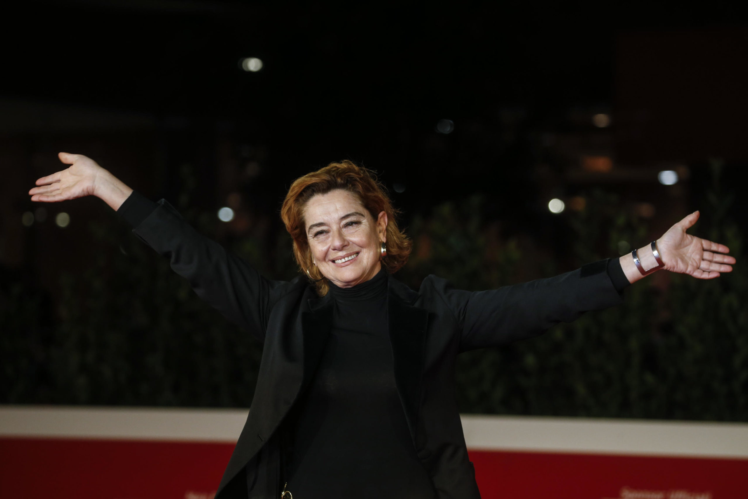 Italian actress Monica Guerritore, poses during a red carpet for ?Vita da Carlo? at the 16th annual Rome International Film Festival, in Rome, Italy, 22 October 2021. The Festa del Cinema di Roma runs from 14 to 24 October. ANSA/FABIO FRUSTACI