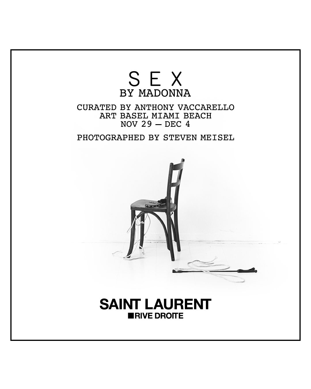 Saint Laurent celebra i 30 anni di Sex con Madonna