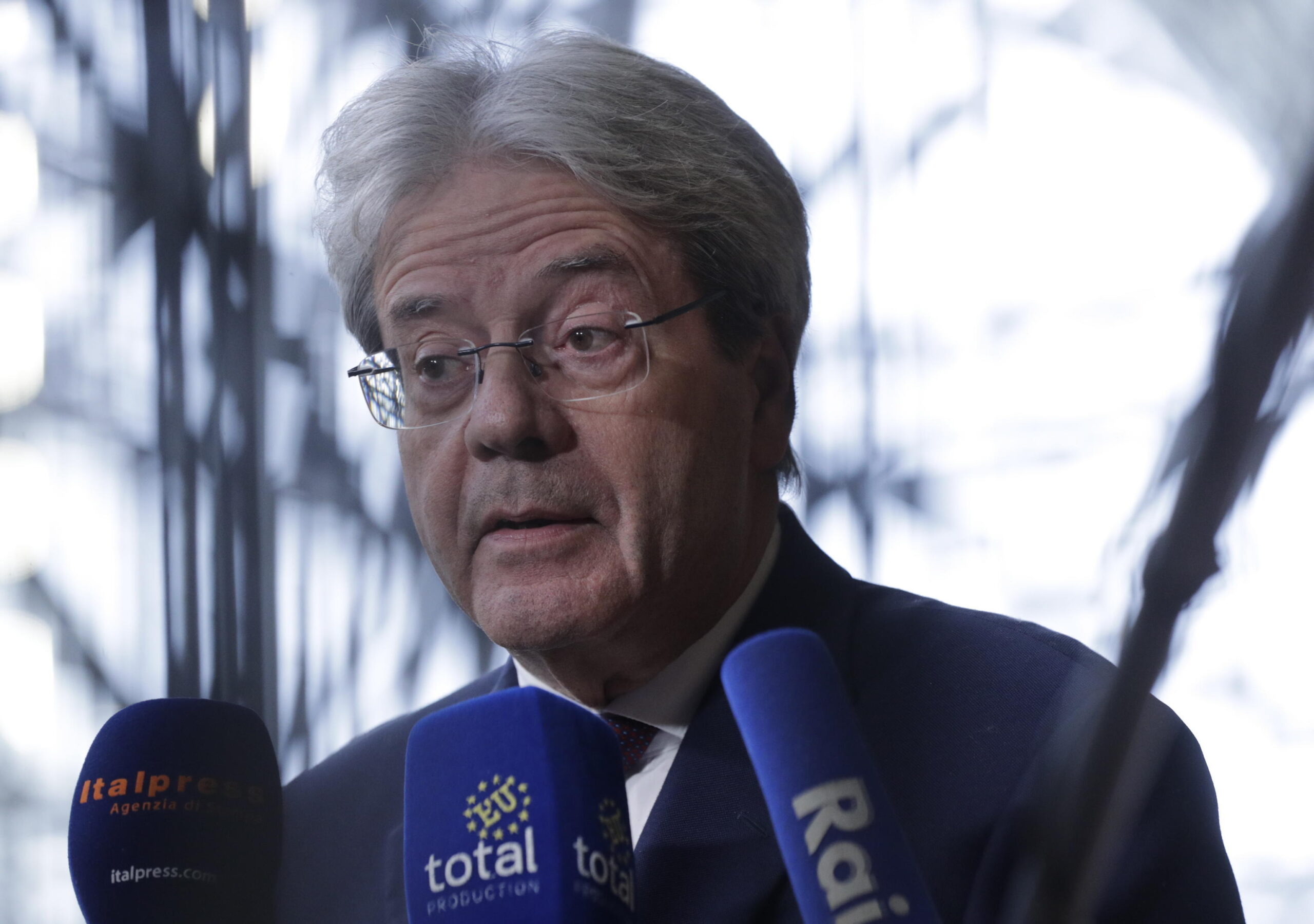 European Commissioner in charge Economy Paolo Gentiloni speaks to the media at the start of Eurogroup finance ministers meeting in Brussels, Belgium, 16 January 2023. ANSA/OLIVIER HOSLET