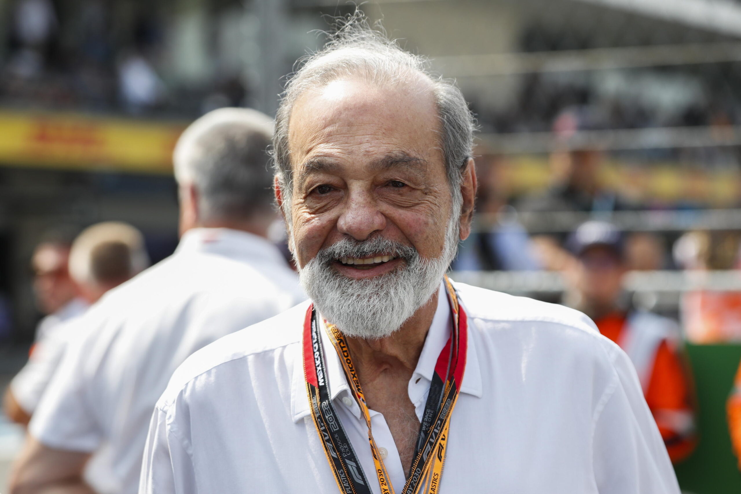 epa10275897 Mexican businessman Carlos Slim attends the race of the Formula One Grand Prix of Mexico City at the Circuit of Hermanos Rodriguez in Mexico City, Mexico, 30 October 2022. The Formula One Grand Prix of the Mexico City takes place on 30 October 2022 at the Circuit of Hermanos Rodriguez.  EPA/Mario Guzman