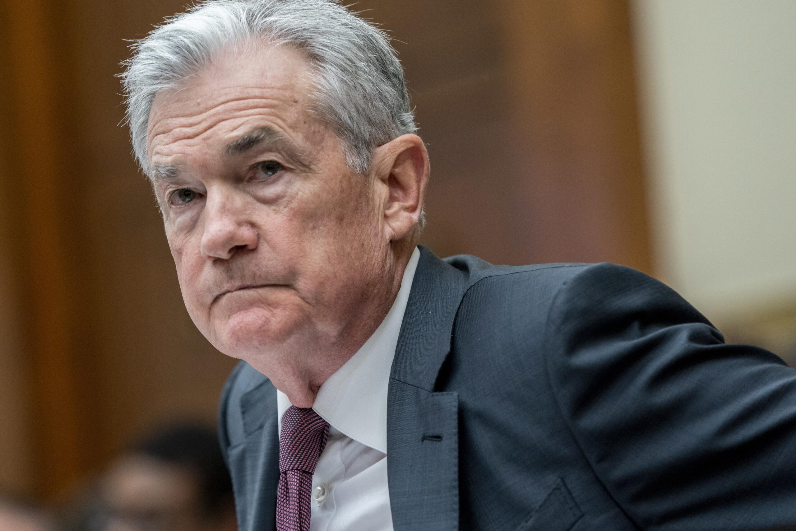 epa10704150 Federal Reserve Board Chairman Jerome Powell testifies during the House Financial Services Committee hearing 'The Federal Reserve's Semi-Annual Monetary Policy Report' on Capitol Hill in Washington, DC, USA, 21 June 2023. Chair Powell responded to questions on the battle against inflation and recent turbulence in the banking industry. EPA/SHAWN THEW